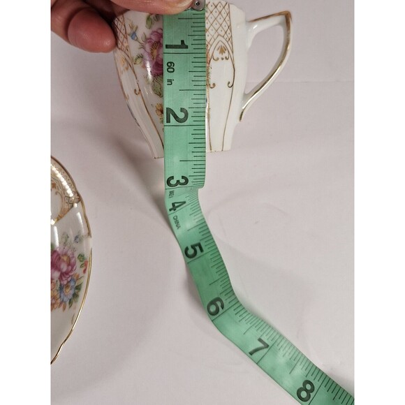 Vintage Floral Pink Iris Fine China Tea Cup & Saucer with Gold Trim Ucagco Japan - Picture 10 of 10